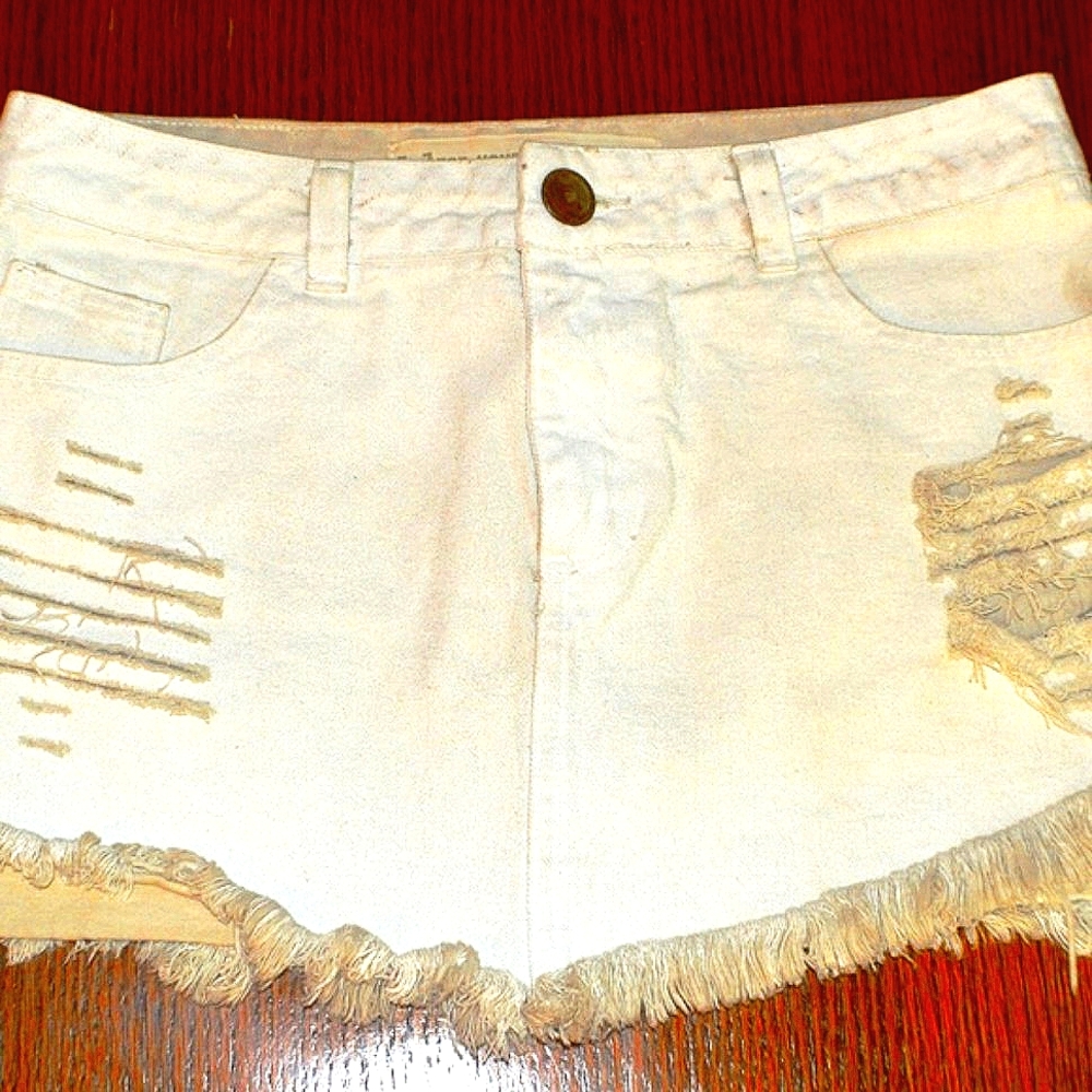 Distressed Mini Skirt